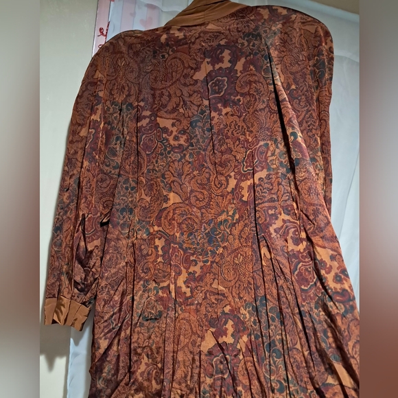 Vintage Just Me Paisley Duster Kimono Cardigan Size 18 Boho 90s Earth Tone - Picture 14 of 14